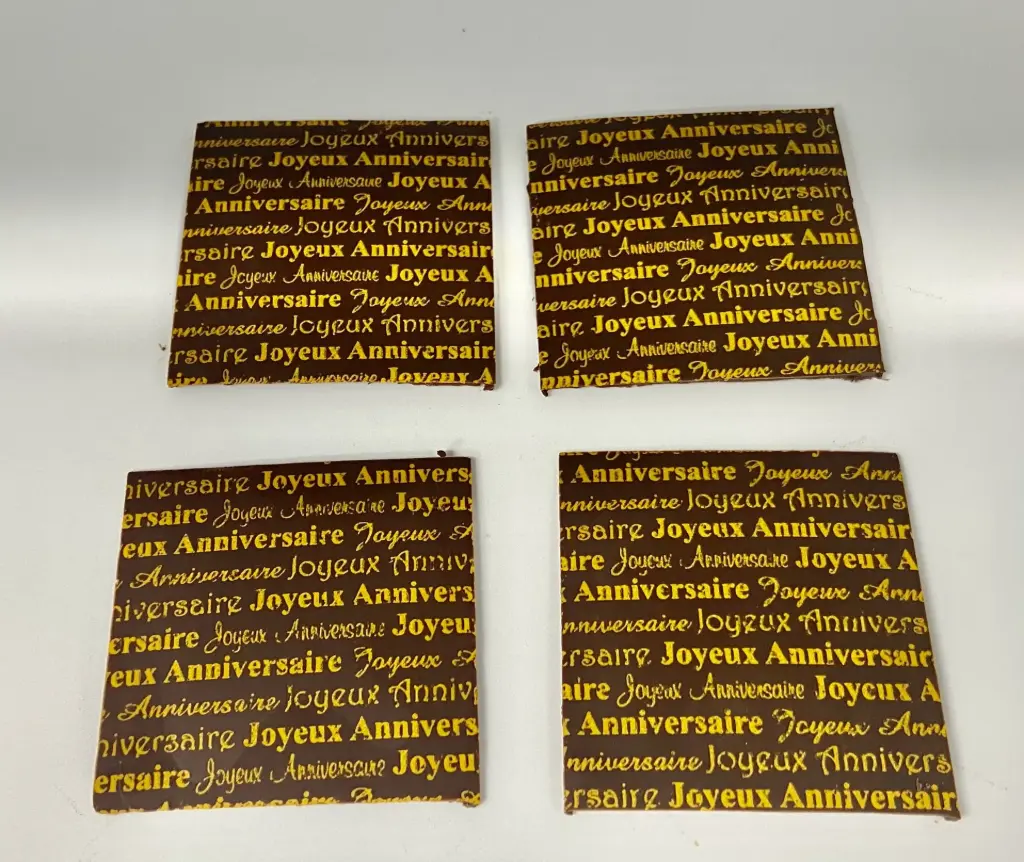 Plaquette Heureux Anniversaire en chocolat